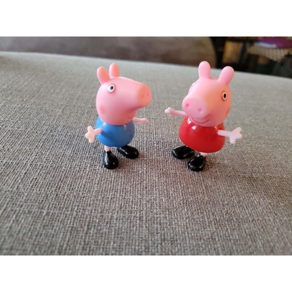 Peppa Pig Family Figures Lot Of 2: Peppa 3", George 2.5"
